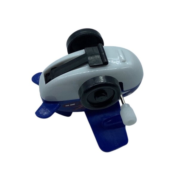 Wind-Up Airplane Back Flipping 2" Toy WORKS Blue Flames 36-1 - Picture 6 of 7